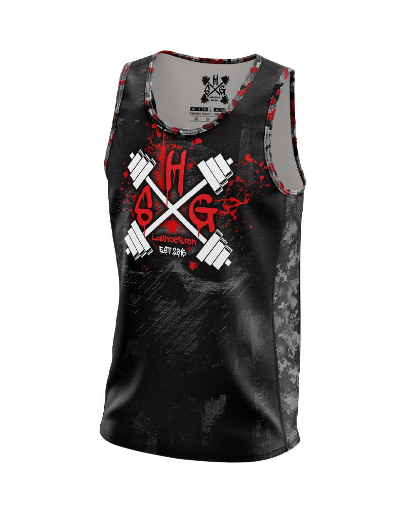 Slaughter House Singlet - Black - front