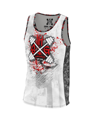 Slaughter House Singlet - White - front